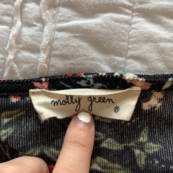 Black Overall Dress with Multicolored Flowers - Picture 3 of 3